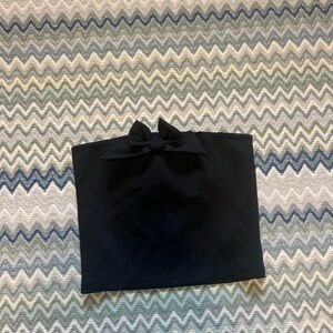 Edikted Black Satin Tube Top